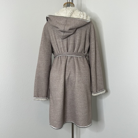 🔹 Pure + Good Hooded Sweater Sherpa Lined Robe - Picture 2 of 4